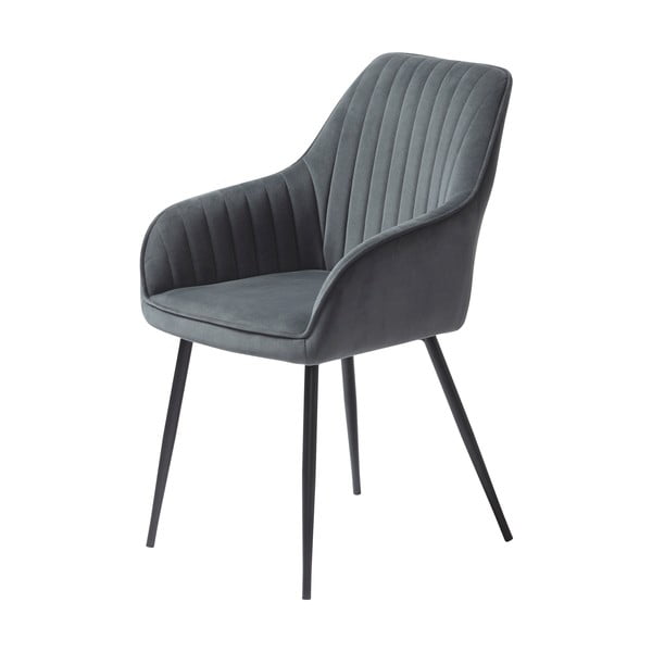 Šedá sametová jídelní židle Melfort – Unique Furniture