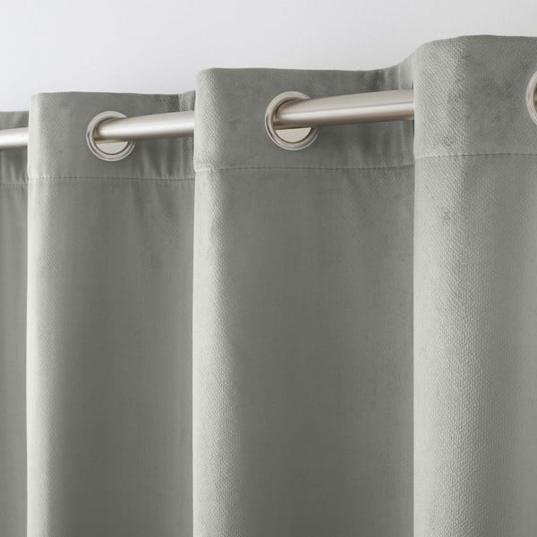 Šedý sametový termo závěs 140x260 cm Polarchic – douceur d'intérieur-image-3