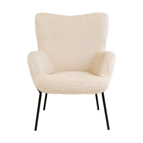 Krémové křeslo z umělé kožešiny Glasgow – Bonami Essentials-image-2