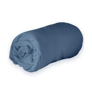Tmavě modré napínací prostěradlo jersey 90x190 cm Jersy – douceur d'intérieur