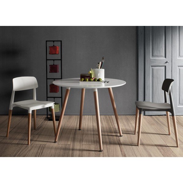 Jídelní stůl z bukového dřeva Kave Home Daw, ⌀ 100 cm-image-1