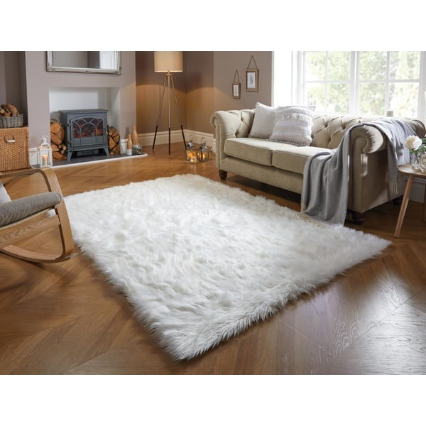 Bílý koberec 170x120 cm Sheepskin - Flair Rugs-image-1