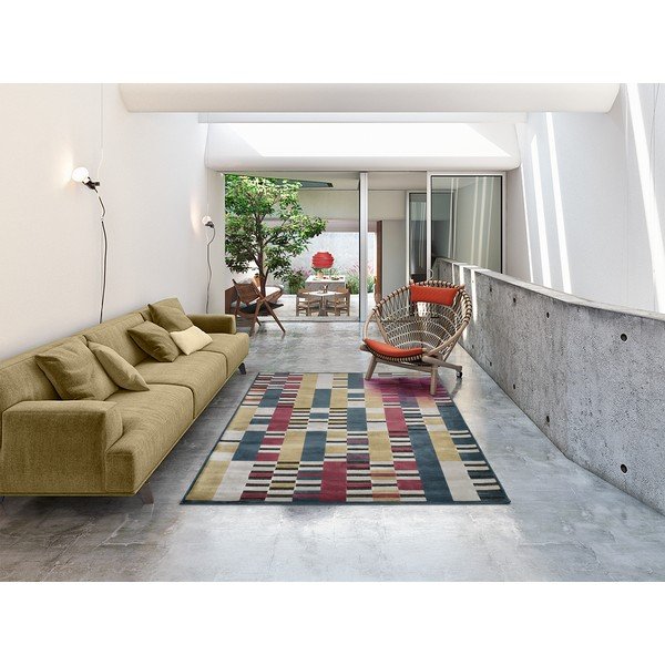 Žlutý koberec Universal Farashe Stripes, 140 x 200 cm-image-1
