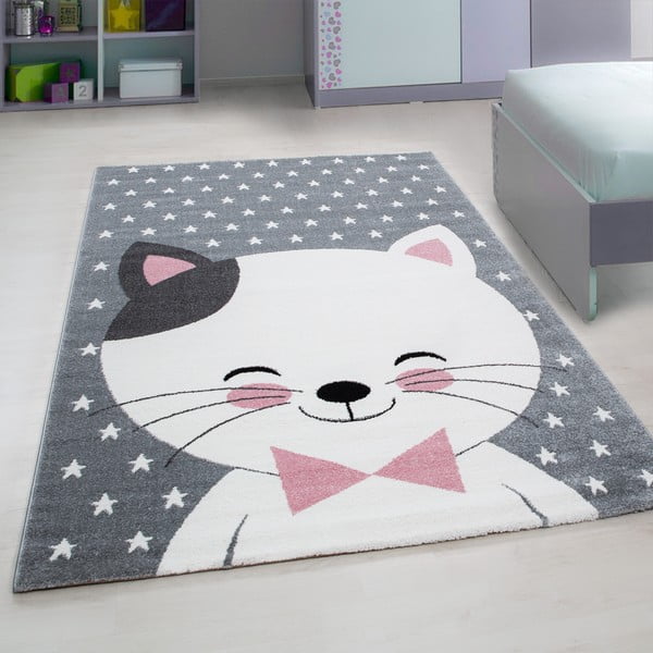 Růžovo-šedý dětský koberec 80x150 cm Kids – Ayyildiz Carpets-image-1