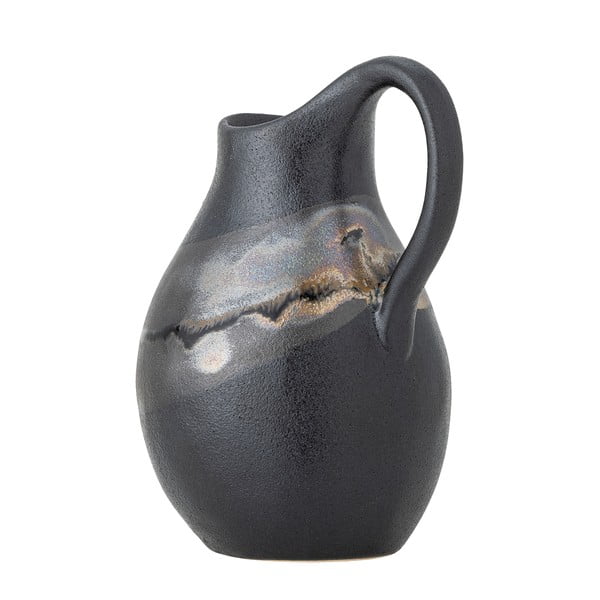 Tmavě šedá váza z kameniny (výška 15 cm) Alvena – Bloomingville-image-2