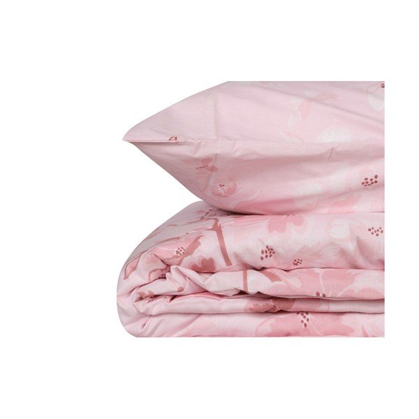 Růžové povlečení na jednolůžko z bavlny Renforcé 140x200 cm Elena – Mijolnir-image-2