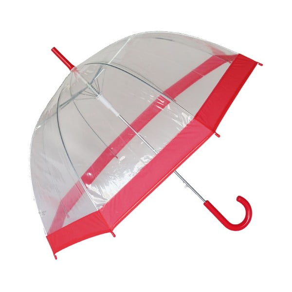 Deštník Ambiance Red Transparent