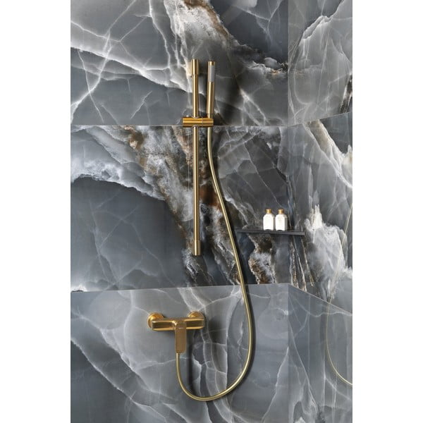 Nástěnná sprchová baterie ve zlaté barvě (1 výstup) Spy – Sapho-image-3