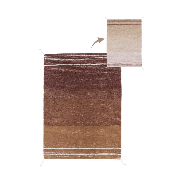 Bavlněný koberec v cihlové barvě 170x240 cm Twin Toffee – Lorena Canals
