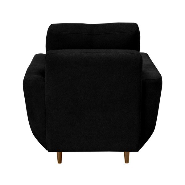 Černé křeslo se světlými nohami Mazzini Sofas Flower-image-3