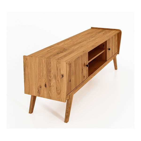 TV stolek z dubového dřeva 160x61 cm Retro - The Beds-image-3