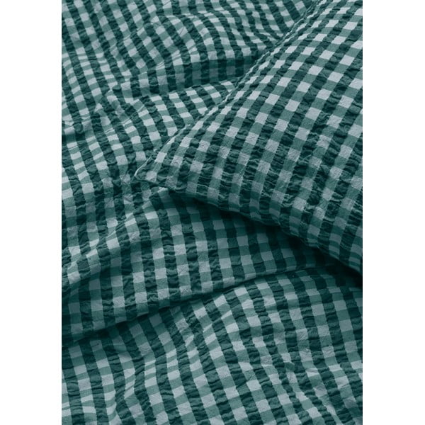 Zelené/modré krepové povlečení na jednolůžko 140x200 cm Bæk&Bølge – JUNA-image-2