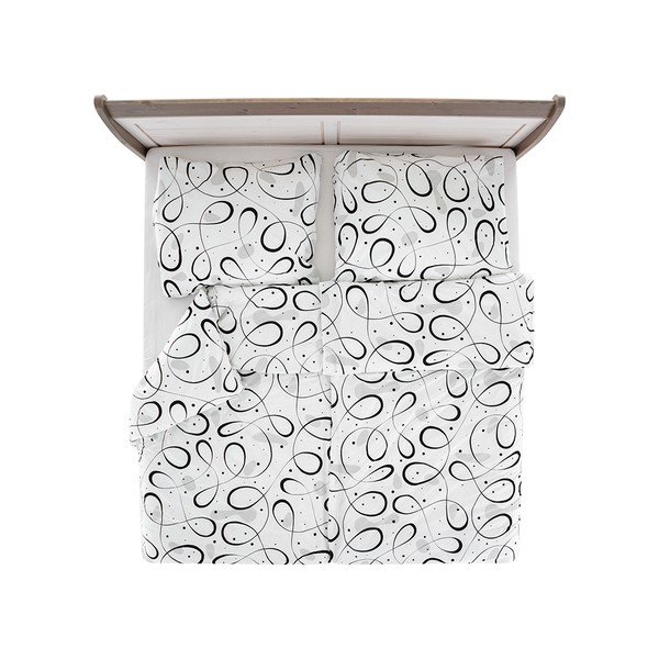 Černo-bílé krepové povlečení na jednolůžko 140x200 cm Top Class – B.E.S.-image-2