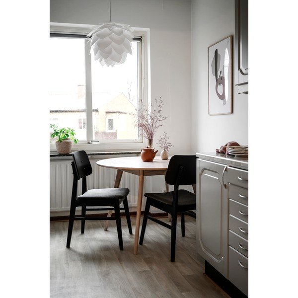 Kulatý jídelní stůl s deskou v dubovém dekoru 115x115 cm Yumi - Rowico-image-2