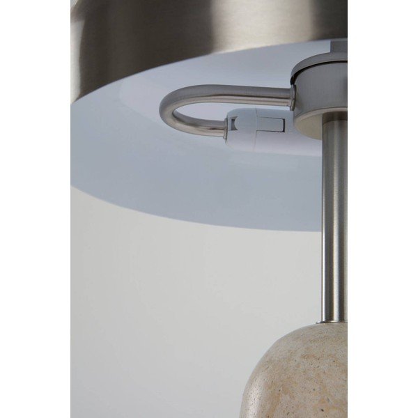 Stolní lampa 
z travertinu
 ve stříbrné barvě (výška 46 cm) Ina – Jotex-image-3