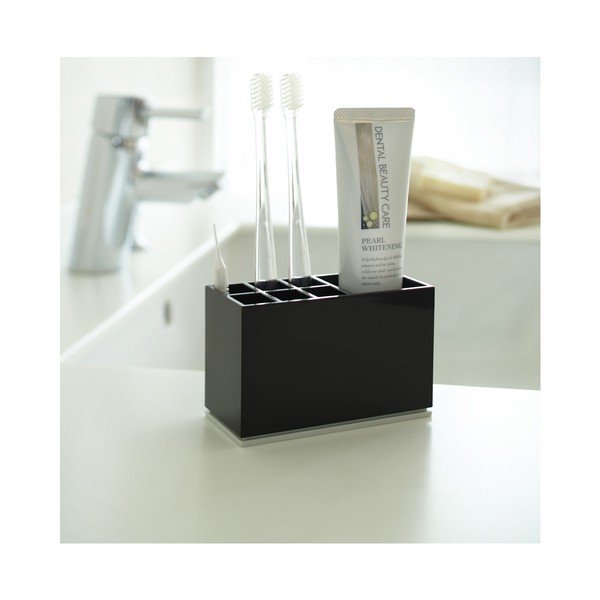 Černý plastový stojan na zubní kartáčky Mist – YAMAZAKI-image-1