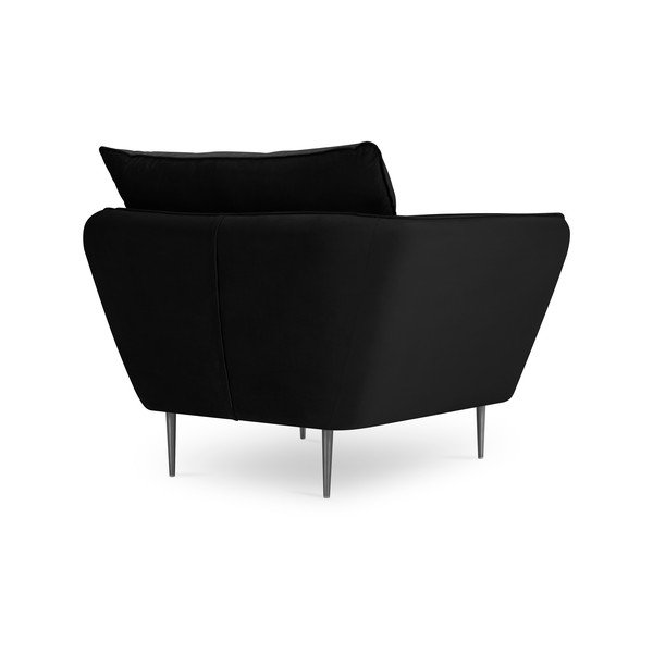 Černé sametové křeslo Mazzini Sofas Acacia