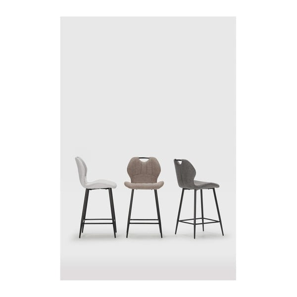 Šedé barové židle v sadě 2 ks (výška sedáku 65 cm) Muli – Marckeric-image-1