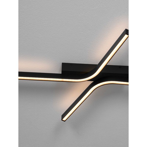 Matně černé hliníkové LED stmívatelné stropní svítidlo 50x100 cm Akro – Nova Luce-image-2