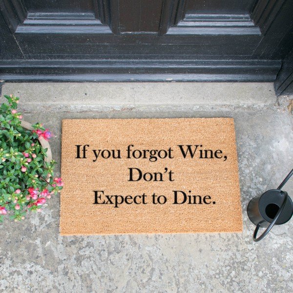 Rohožka z přírodního kokosového vlákna Artsy Doormats If You Forgot Wine, 40 x 60 cm-image-1