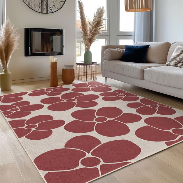 Červený pratelný koberec 120x180 cm Red Meadow – Mila Home-image-3