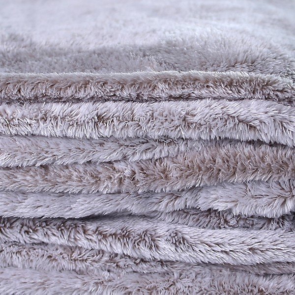 Šedohnědá deka z mikrovlákna DecoKing Fluff Cappuccino, 170 x 210 cm-image-2