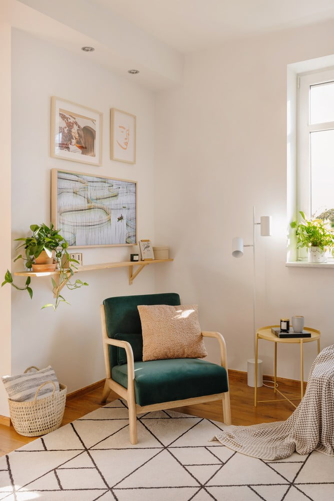 Inspirace: Obývací pokoj, Skandinávský styl, Textil