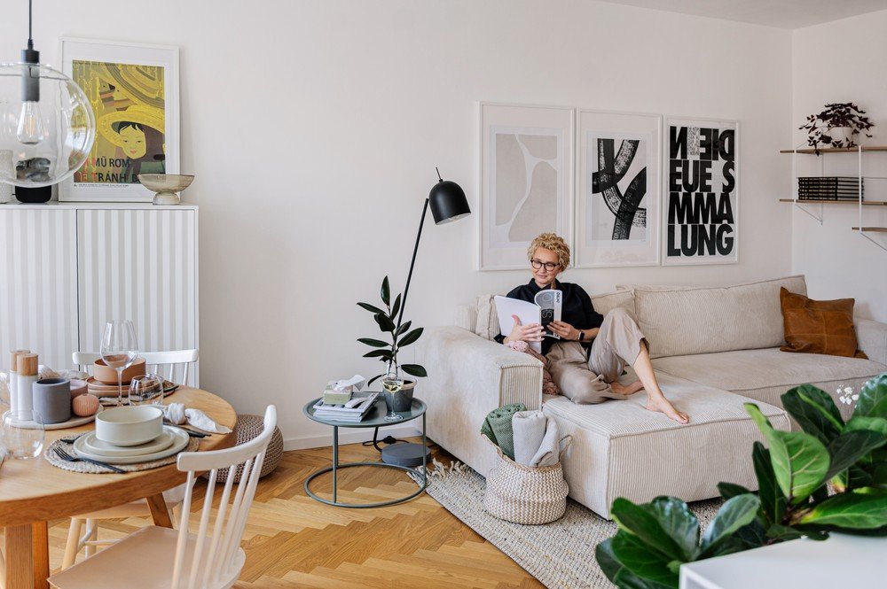 Inspirace: Skandinávský styl, Obývací pokoj, Návštěvy