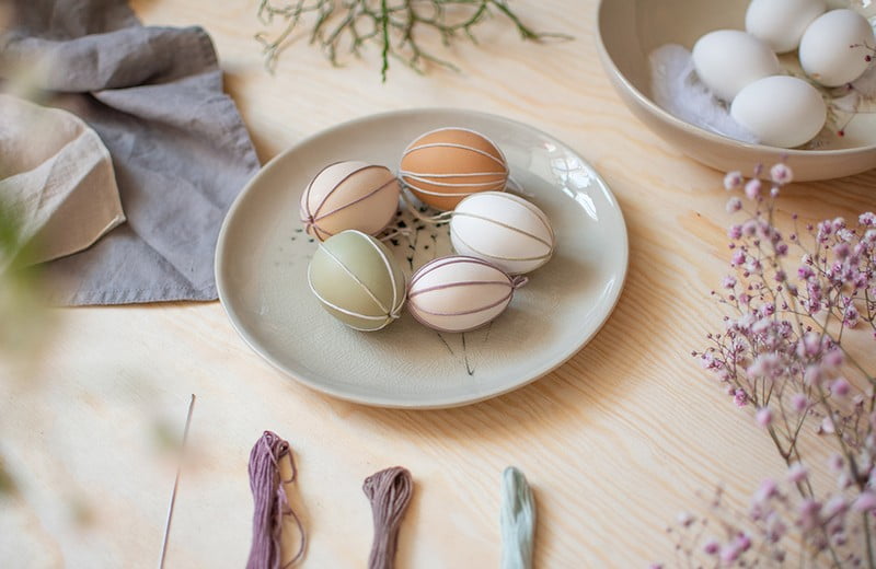 Jak jednoduše ozdobit vajíčka bavlnkami