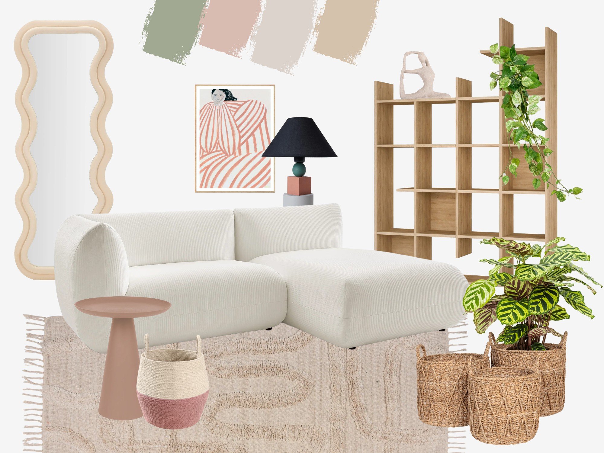 Z materiálů volte kov, sklo nebo ratan. Doplňky pokoj zútulní, ale u nich platí pravidlo světlých barev a jednodušších vzorů.