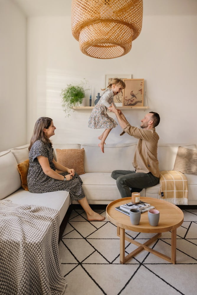 Inspirace: Obývací pokoj, Skandinávský styl, Textil