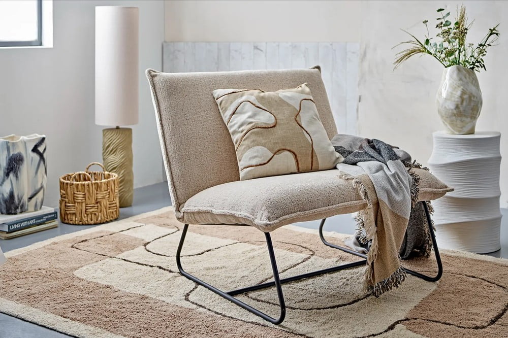 Inspirace: Boho styl, Obývací pokoj, Textil