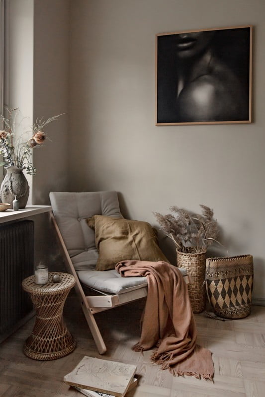 Inspirace: Obývací pokoj, Ložnice, Skandinávský styl, Boho styl