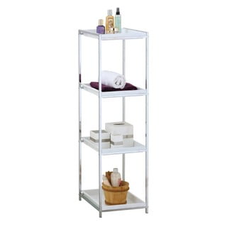 Bílé koupelnové regály