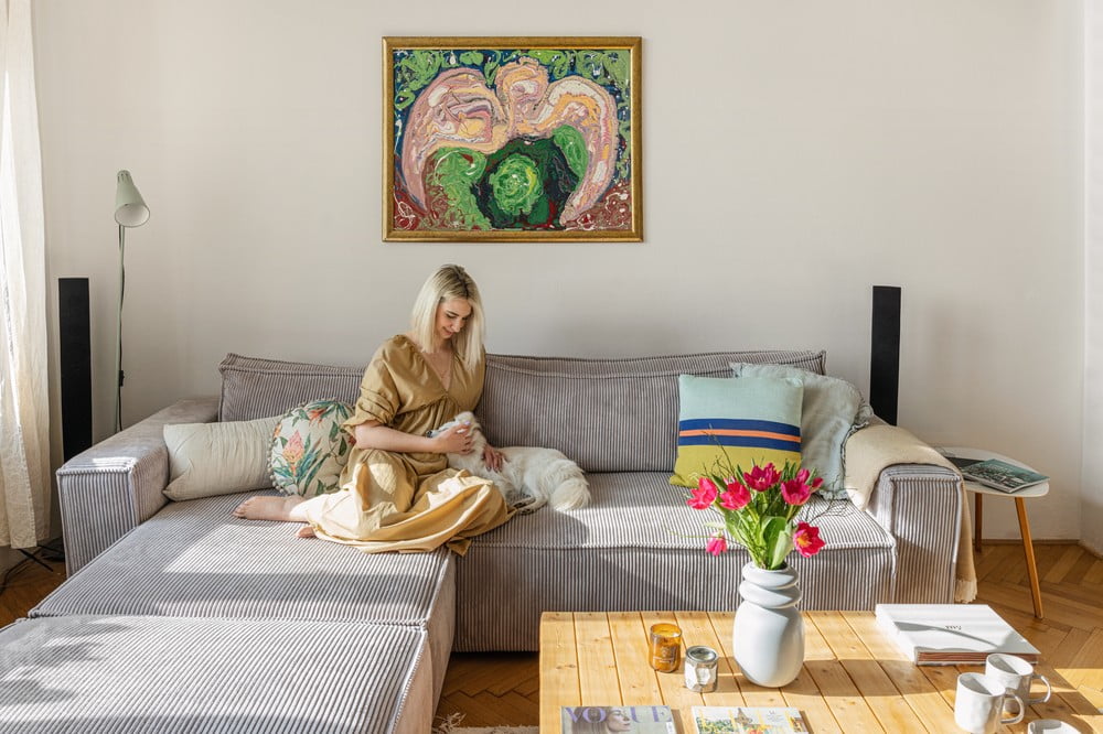 Inspirace: Obývací pokoj, Skandinávský styl, Textil