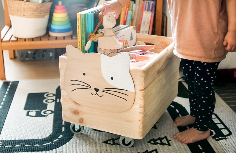 DIY: Stylový box na hračky na kolečkách
