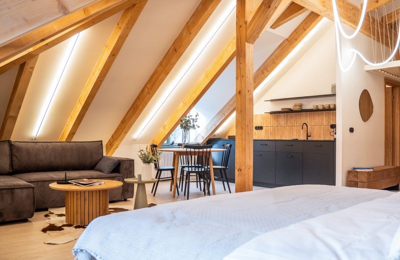 Apartmány na panství Bzí: Nadčasový interiér s respektem k historii