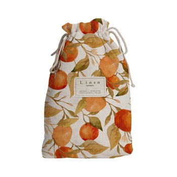 Sac textil de călătorie Linen Couture Blue Oranges, lungime 44 cm