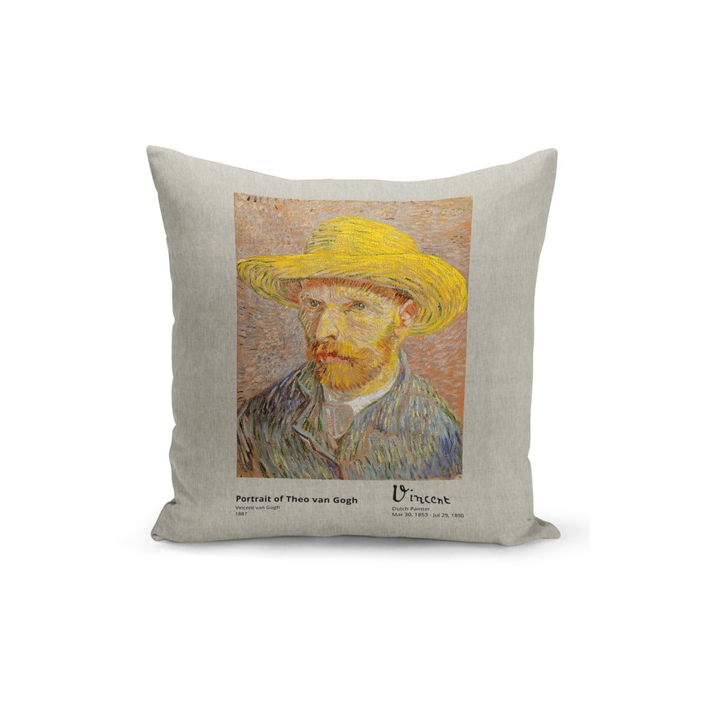 E-shop Polštář s výplní Kate Louise van Gogh Portrait, 43 x 43 cm