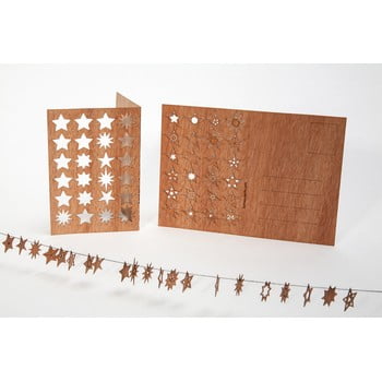 Carte poștală din lemn formes berlin s 24 hvězdičkami, 14,8 x 10,5 cm