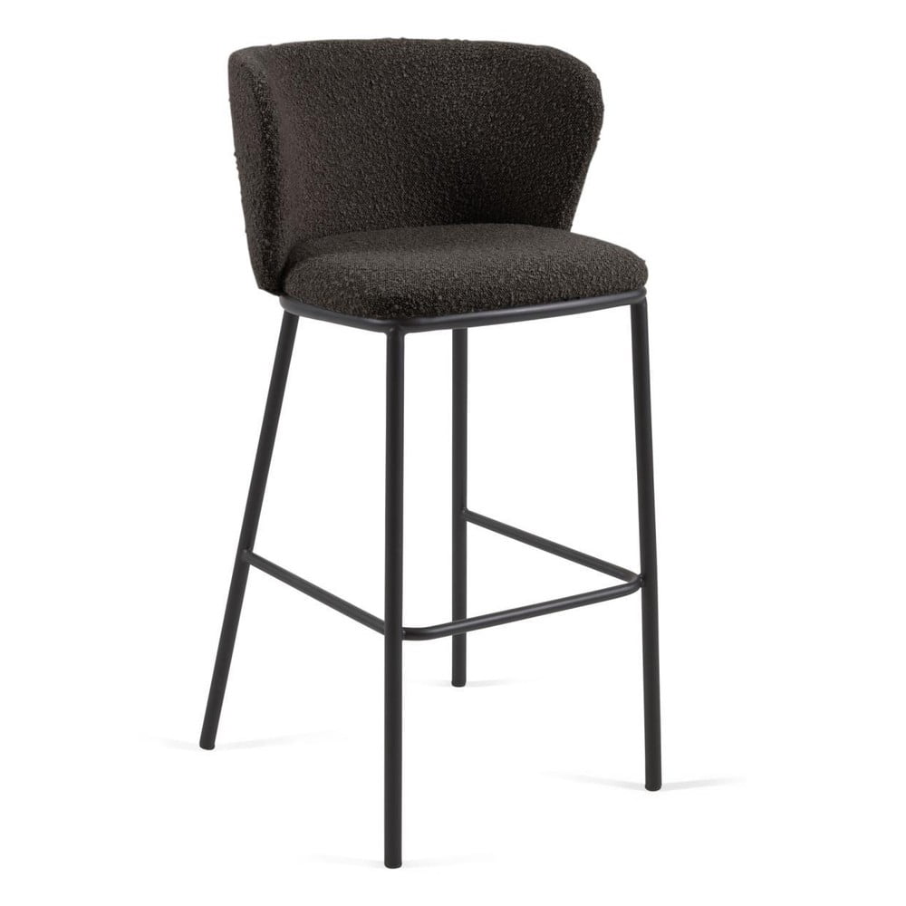 Černé barové židle v sadě 2 ks (výška sedáku 75 cm) Ciselia – Kave Home