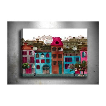 Tablou tablo center colorful houses, 60 x 40 cm
