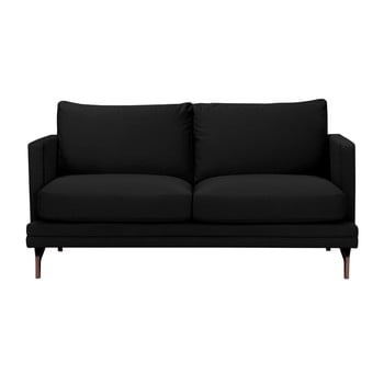 Canapea cu 2 locuri şi picioare metalice aurii windsor & co sofas jupiter, negru