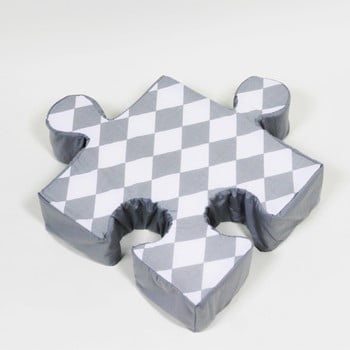 Pernă puzzle rhomb, gri 