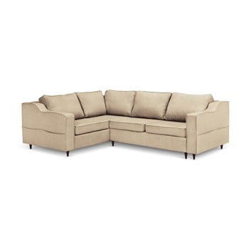 Canapea extensibilă cu 5 locuri și spațiu de depozitare mazzini sofas narcisse, pe partea stângă, bej