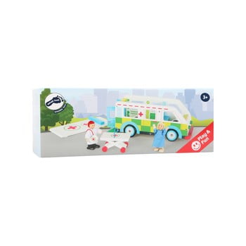 Ambulanță din lemn pentru copii Legler Playworld