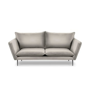 Canapea cu 3 locuri din catifea mazzini sofas acacia, lungime 205 cm, bej