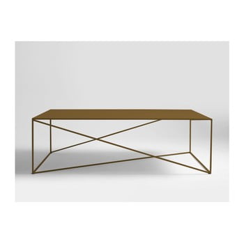 Masă de cafea Custom Form Memo, lungime 140 cm, auriu
