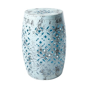Taburet metalic vopsit manual rge nour, ⌀ 30 cm, albastru