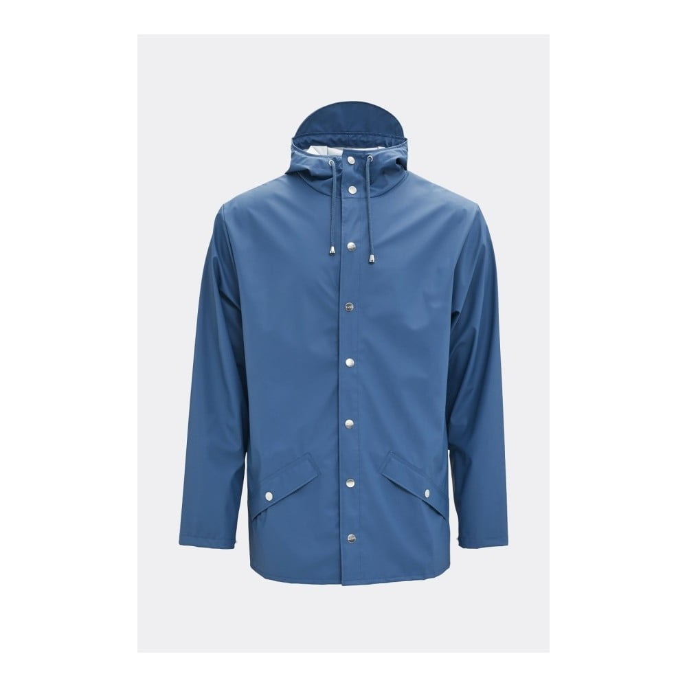 Modrá unisex bunda s vysokou voděodolností Rains Jacket, velikost M / L